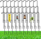 36 Pcs 24 Inch Shepherd Hook for Outdoor Adjustable Bird Feeder Pole by Yetene