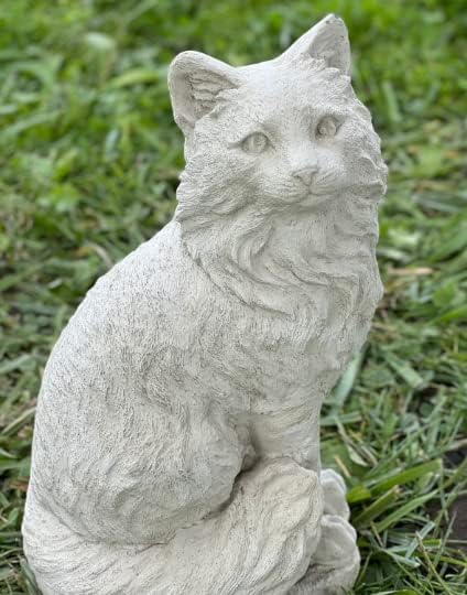 Massive Sitting cat Statue Concrete cat Sculpture Gift for pet Lovers Realistic pet Memorial - Image 2