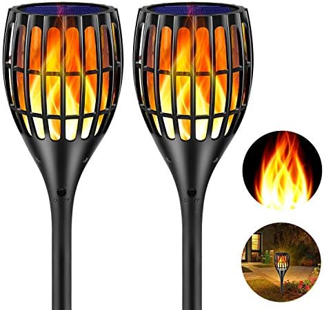 Solar Lights Outdoor 43" Flickering Flame Solar Torch Lights by Ollivage