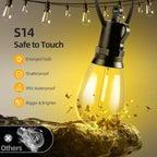 Solar Lights Outdoor, 40FT S14 LED IP65 Waterproof Patio Lights - Image 6