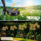 Solar Garden Lights 4 Pack Waterproof Swaying Starburst Light Solar Outdoor Lights for Yard Patio Walkway Pathway Party Wedding Decoration, Unique Gifts for Women, Warm White - Image 5