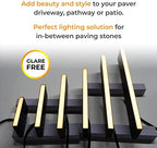 LUMENGY Slim Paver Light 0.5x9 Inch (0.55x8.85), for Driveway, Pathway, Walkway and Paver Borders, 2700K Glare-Free Linear Lighting, IP67 Waterproof, 12V, Drive-Over Rated, 12-Pack - Image 6
