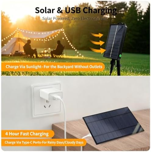 30FT Solar String Lights Outdoor Waterproof with Remote and 15+1 Shatterproof Bulbs, Patio LED Solar Powered Hanging Lightings for Outside，Camping，Backyard, Garden, Porch Decor - Image 2