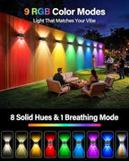 Solar Fence Lights Outdoor, 2 Pack Fence Solar Lights Waterproof - Image 5