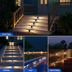 6-Pack Solar Deck Stair Lights, Waterproof, 2-Sided Warm White LED - Image 5