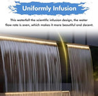 Outdoor Pool Fountain Waterfall, 8" Bronze Recessed Wall Spillway for Garden, Backyard, & Park Pond Features - Elegant Water Feature for Landscaping - Image 4