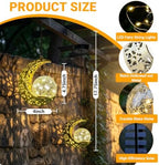 Solar Hanging Moon Lanterns Outdoor ,Waterproof Fariy Garden Lights Decor - Image 5
