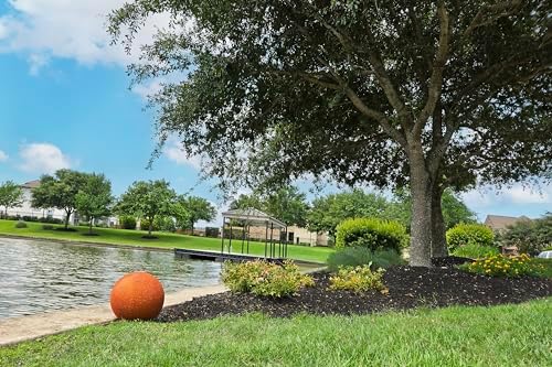 Lulu Decor, Size 14 Halloween Copper Glitter Stainless Steel Gazing Mirror Ball, Smooth Reflective Shiny Garden Decoration Globe, Thanksgiving and Halloween Decoration - Image 2