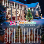 KNONEW 1080 LED 30 Tubes Meteor Shower Lights Christmas Lights Outdoor - Image 6