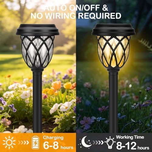 Solar Outdoor Lights, IP65 Waterproof - Bright Solar Garden Lights for Patio, Yard, Driveway Decoration - Image 5