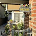 Vintage Cast Iron Welcome Sign with Functional Doorbell (13.5x11 inches) - Decorative Outdoor Wall Hanging with Hand-Painted Birds and Flowers HC7466 - Image 6
