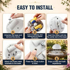 2 Pack Bird Bath Water Circulator, Battery Powered Water Agitator for Birdbath, Quiet Waterproof Bird Bath Bubbler Creates Ripples & Attracts Birds for Outdoor Patio Garden (Gray) - Image 6