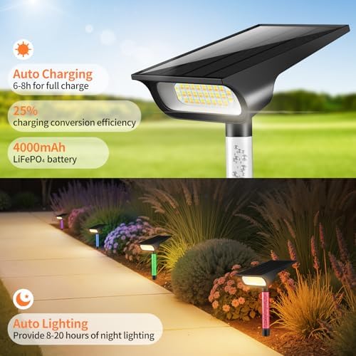 intelamp Solar Spot Lights Outdoor Waterproof 4000mAh Garden Lights Remote - Image 3