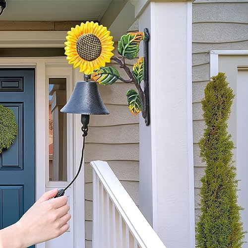 Sungmor Heavy Duty Cast Iron Sunflower Hand Bell - Image 2