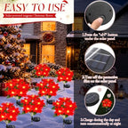 8 Packs Solar Christmas Flower Lights 27.56'' Garden Decor - Image 6