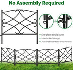 AMAGABELI GARDEN & HOME 5 Panels 32in(H)×10ft(L) Decorative Garden Fences and Borders for Dogs Rustproof Metal No Dig Fence Panels Garden Edging Border for Animal Barrier Flower Beds Yard Patio - Image 2