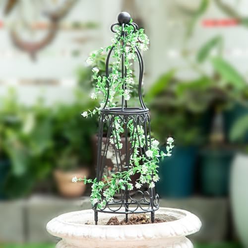 29.5" Obelisk Trellis for Indoor/Outdoor Potted Plants Support - Image 4