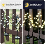6 Pack Solar Lights Outdoor Waterproof, Garden Lights Solar Flowers - Image 3