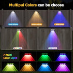 NIORSUN Solar Fence Lights,16 Pack Solars Deck Light,RGB Color,Outdoor Bulb Waterproof Led IP65,Outdoor Fence Light,Power Patio Lamp with Lenses for Outside/Backyard/Railing/Yard (White) - Image 2