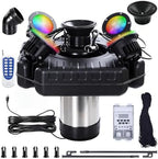 Pond Fountain Aerator with Lights,with 4 RGB Lights,10 Light Modes,750W 15000GPH 1HP 110V,Stainless Steel Floating Pond Fountain with 100FT Power Cord,Timer,Pond Fountains for Small Large Ponds,Lakes by Unknown