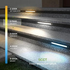 ASD LED 12 Inch Retaining Wall Light Fixture, Hardscape Paver Lighting | 5CCT, Low Voltage, Swivel, Waterproof, ETL Listed | 5W 330LM 2200K-5000K 12V | Landscape Step Illumination | Bronze, 4 Pack - Image 4