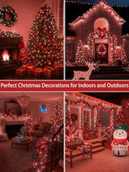 Solar Christmas Lights Outdoor, 4 Pack Solar String Lights Red and White - Image 6