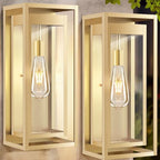 19 Inch Gold Outdoor Wall Light Fixtures, 2 Pack Porch Lights by WelcometoOYKYOHEI