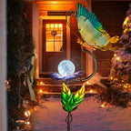HONGLAND Solar Butterfly Garden Lights, Outdoor Lights Garden Decor for Outside, Flower Yard Decorations, Metal Yard Art for Patio Decor, Gifts for Mom - Image 2