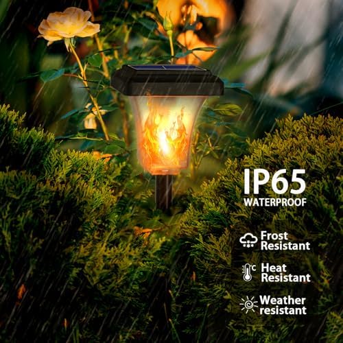 Swingers Solar Lights Outdoor, LED Solar Torch Lights with Flickering Flame - Image 4