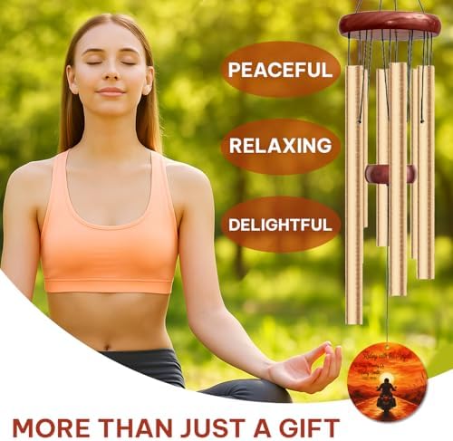 Personalized Motorcycle Memorial Wind Chime Custom Name & Year, Riding with Angels Sympathy Gift for Loss of Biker Dad, Remembrance Windchimes Outdoor Garden Decor Deep Tone - Image 5
