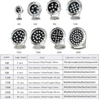 LED Underwater Pond Lights - LED Beam Spotlight, 12V Submersible LED Pool Lamp, Adjustable 180° Landscape Light, IP68 Waterproof Led Spotlight, For Garden, Fountain, Courtyard(Green,12W(AC12v)) - Image 2