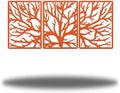 Riverside Designs 3 Panel Tree | Large Metal Art Sectioned Steel Decor | Made In USA | Multiple Sizes and Colors (Coral, 36") by Allyoursteeld%C3%A9corneeds
