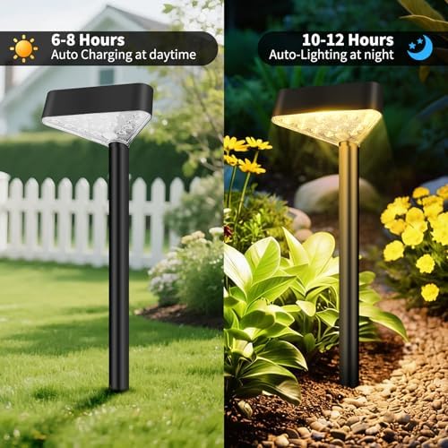 8 Pack Solar Pathway Lights Outdoor, Bright LED Solar Landscape Lights - Image 5