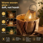 Handwoven Rattan Solar Lanterns, Waterproof Outdoor Hanging Solar Lanterns with Handles, Boho Ambient Lights for Garden, Patio, Yard, Porch, Pathway & Table Decor (2) - Image 4