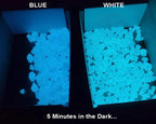 Glow in The Dark Glass - for Concrete Landscape Aquarium (Glass Small Rocks (@ 1/4" Size), Blue) - Image 3