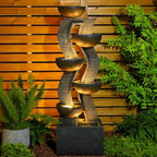 Bumilgar 52.8 Tall Modern Curved Garden Water Fountain Outdoor by Bumilgar