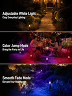 LEONLITE 12-Pack RGBCW Low Voltage Landscape Pathway Lights, 3W, CRI90 - Image 3