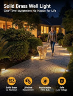 Gardenreet In Ground Well Light - Brass 12V Ip65 Waterproof Outdoor Landscape Lighting, Low Voltage LED In-Grade Turret Top Light, Antique Bronze for Walkway Patio Deck with 2700K Warm White MR16 Bulb - Image 2