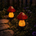 Solar Mushroom Lights Outdoor, 2 Pack Waterproof Decorative Garden Pathway Lights, Hand-Painted Resin Fairy Garden Decor for Yard Lawn Patio Walkway, Unique Gift for Women Garden Lovers by Unknown