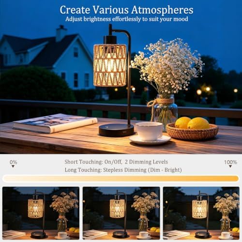 Rechargeable Outdoor Patio Table Lamps, Cordless, Set of 2 - Image 4