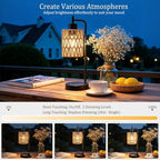 Rechargeable Outdoor Patio Table Lamps, Cordless, Set of 2 - Image 4