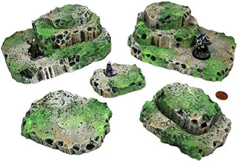 Mossy Stone Stacking Modular Hills Set - - Handmade Terrain for Tabletop War Games and TTRPGs - Image 3