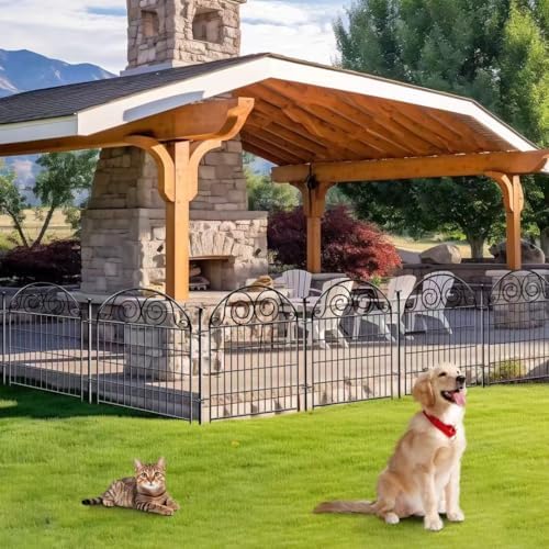 Getlay Tall Garden Fencing Animal Barrier with Gate, 32 Inch(H) 4 Panels Dog Fence Outdoor for Yard, Total Length 8.8 Ft Decorative Fence for Garden│Patented - Image 6