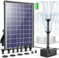 Antfraer 8W Solar Fountain Pump With 3600mAh Battery Backup, Solar Water Fountain for Bird Bath with Double-Layer Nozzles & 5Ft PVC Tubing for Bird Bath Small Pond Waterfall DIY Features by Antfraer