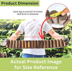 LaLaGreen Wooden Garden Edging Border (30x4in, 2 Pack) Decorative Fencing - Image 3