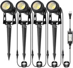 CPLIRIS Outdoor Landscape Lighting, LED Spot Lights Kit for Garden, Yard, House, Lawn, Tree, Flags, Fence Use, Warm White 2700k-3300k, IP67 Waterproof & Connectable - 4 Pack by CPLIRIS