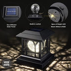 Solar Post Cap Lights Warm White & RGB Automatic Cycling 2 Modes - Image 2