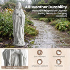 GIANTEX Virgin Mary Praying Statue 29.5", Blessed Mother Outdoor Statue - Image 4
