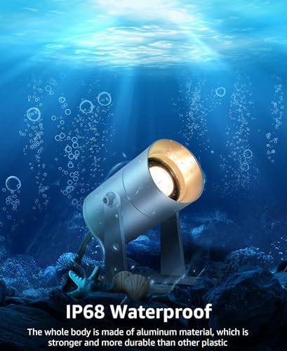 SUNVIE Pond Lights LED Underwater Submersible 12-24V AC/DC Fountain Lights Submersible Outdoor LED 3W Underwater Pond Light for Outdoor Ponds Fountains, IP68 Waterproof Warm White Fountain Ponds Light - Image 2