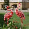 32-36 Inch Metal Yard Flamingos Garden Statues for Lawn Pond Patio by Oritty